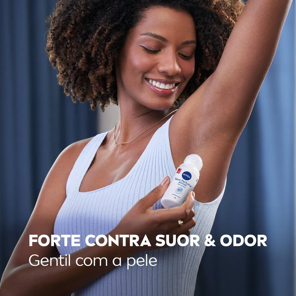 Desodorante Antitranspirante Nivea Sensitive 48h Sem Perfume Roll-On 50ml — foto 4