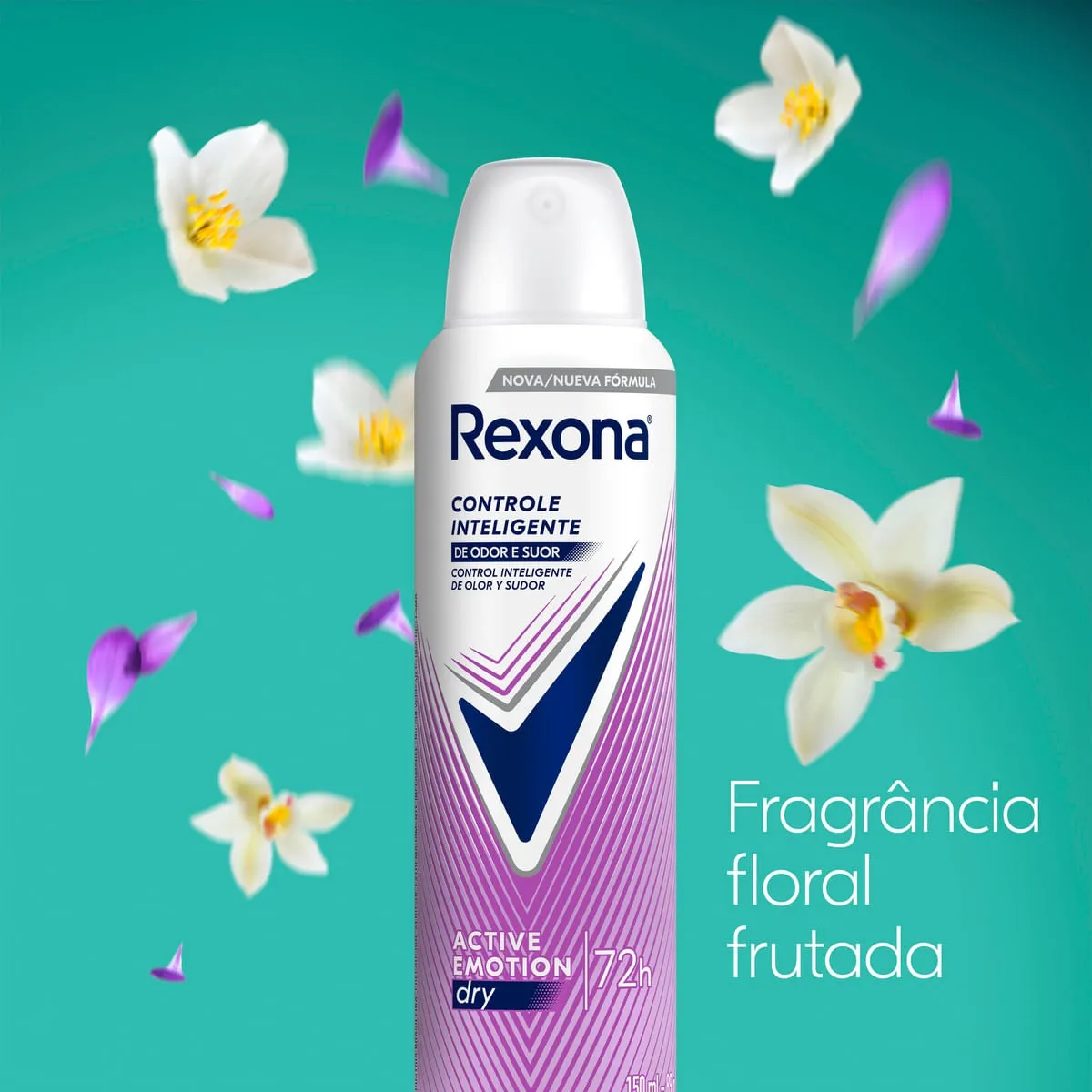 Desodorante Antitranspirante Rexona Active Emotion 72h Aerossol 150ml — foto 6