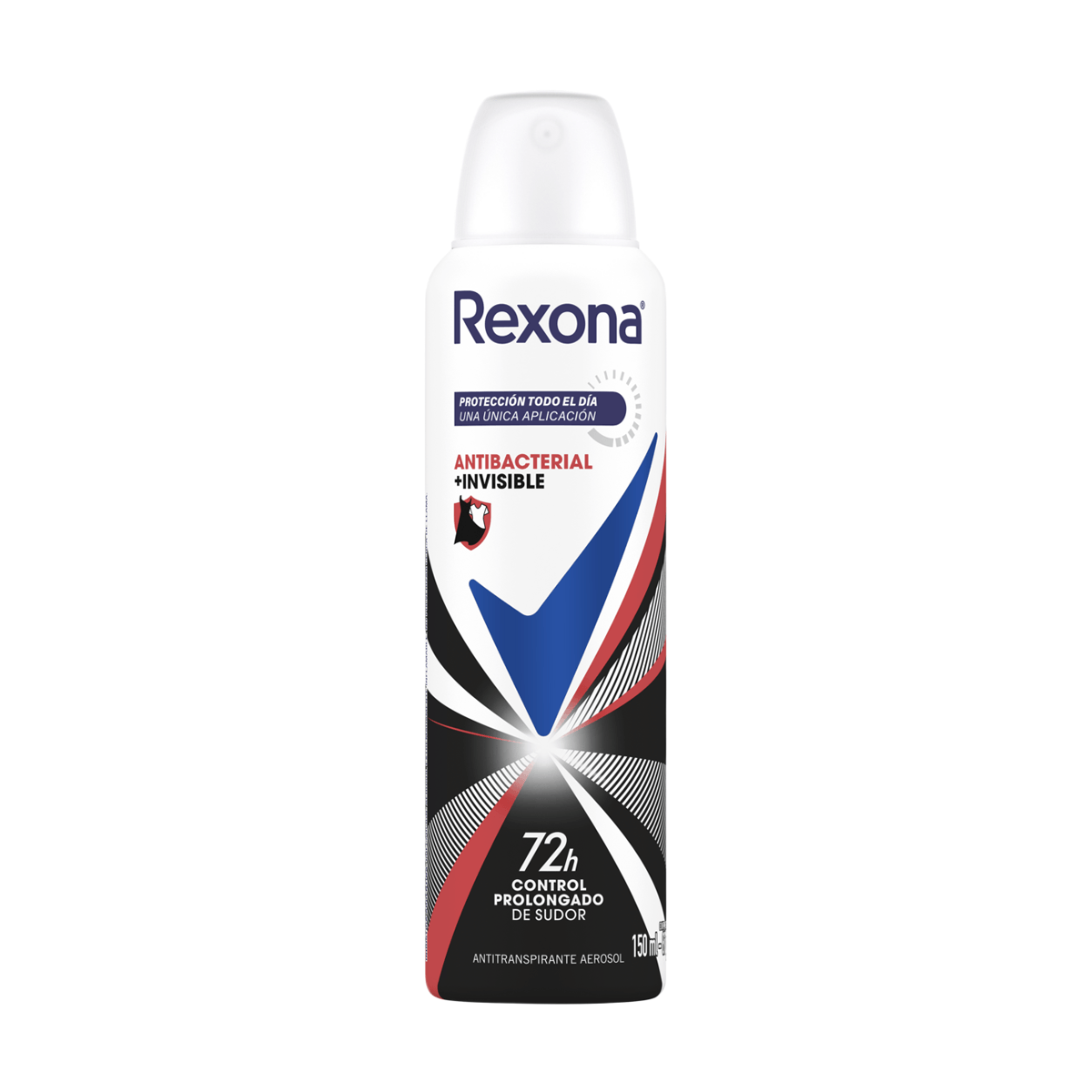 Desodorante Antitranspirante Rexona Antibacterial + Invisible 72h Aerossol 150ml