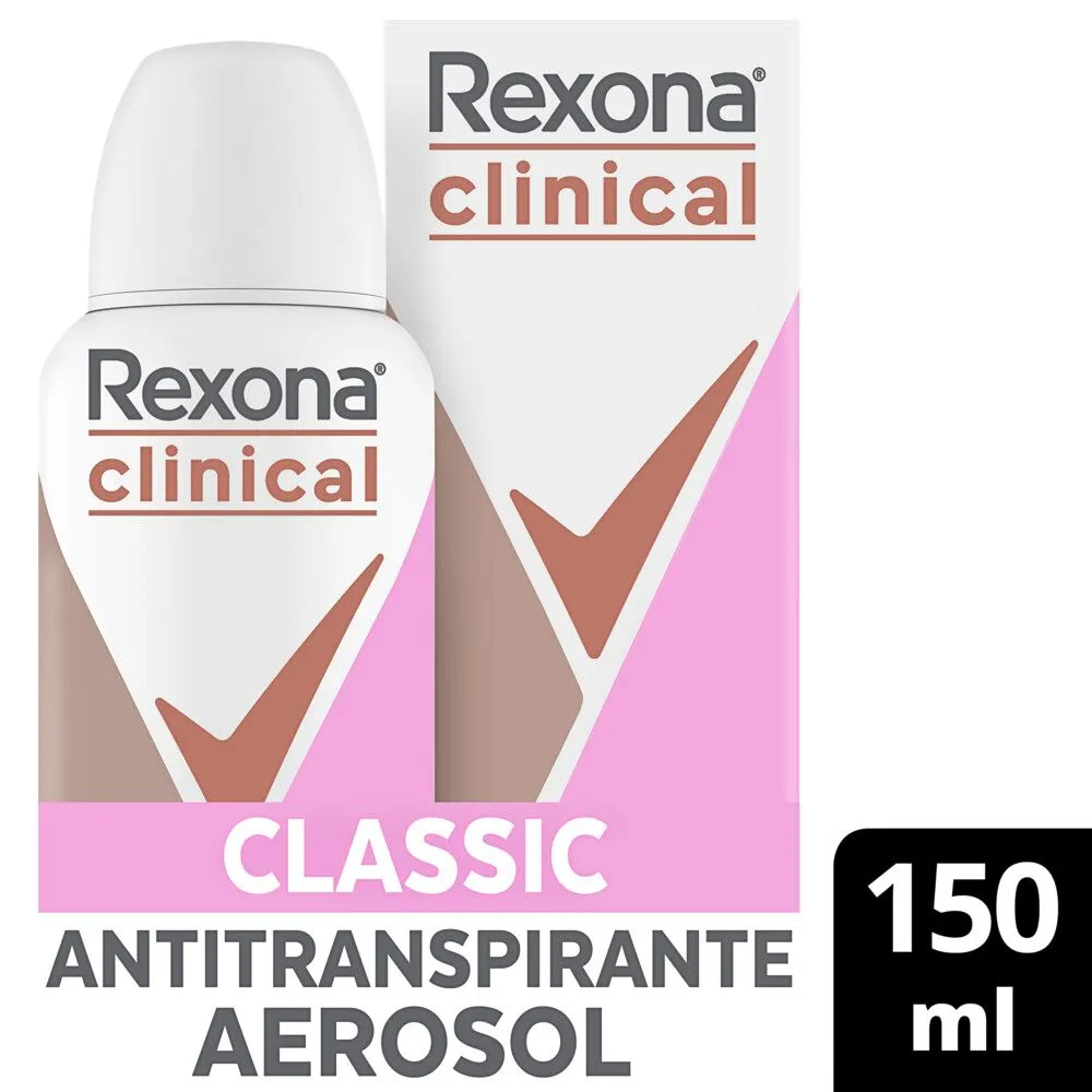 Desodorante Antitranspirante Rexona Clinical Classic 96h Aerossol 150ml