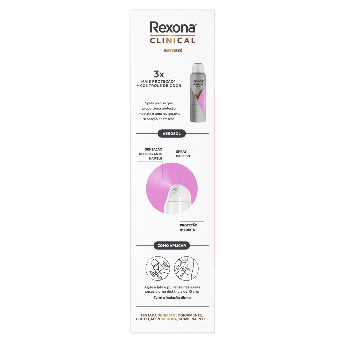 Desodorante Antitranspirante Rexona Clinical Classic 96h Aerossol 150ml — foto 3
