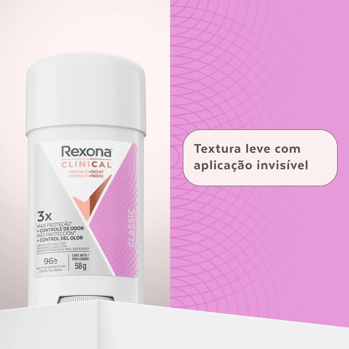 Desodorante Antitranspirante Rexona Clinical Classic 96h Creme 58g — foto 5