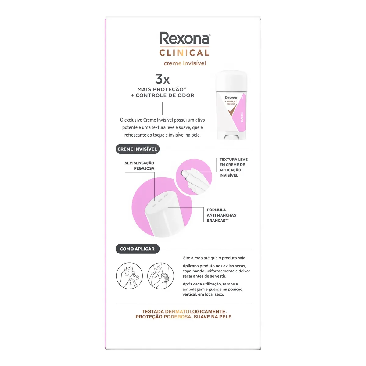 Desodorante Antitranspirante Rexona Clinical Classic 96h Creme 58g — foto 3