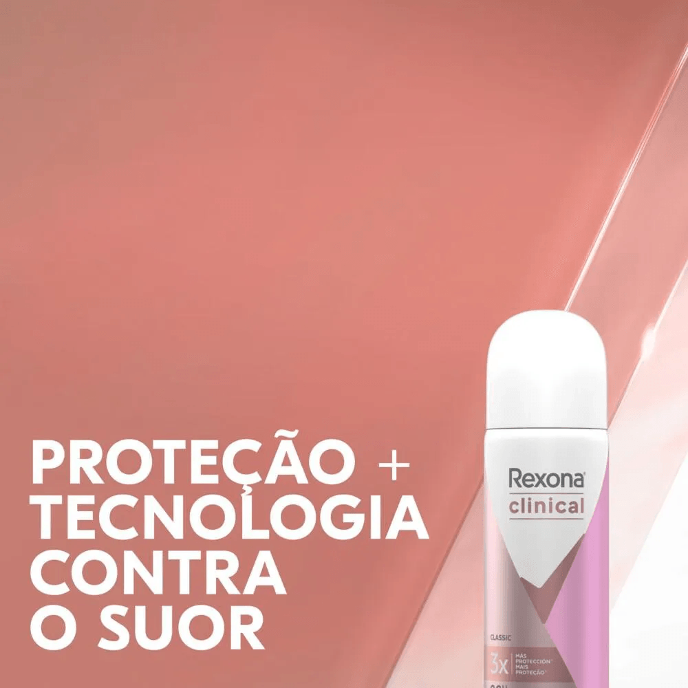 Desodorante Antitranspirante Rexona Clinical Clean 96h Aerossol 55ml — foto 4