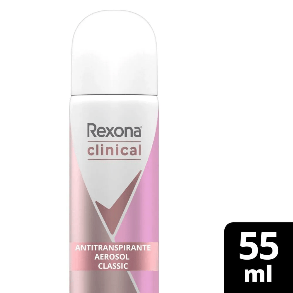 Desodorante Antitranspirante Rexona Clinical Clean 96h Aerossol 55ml