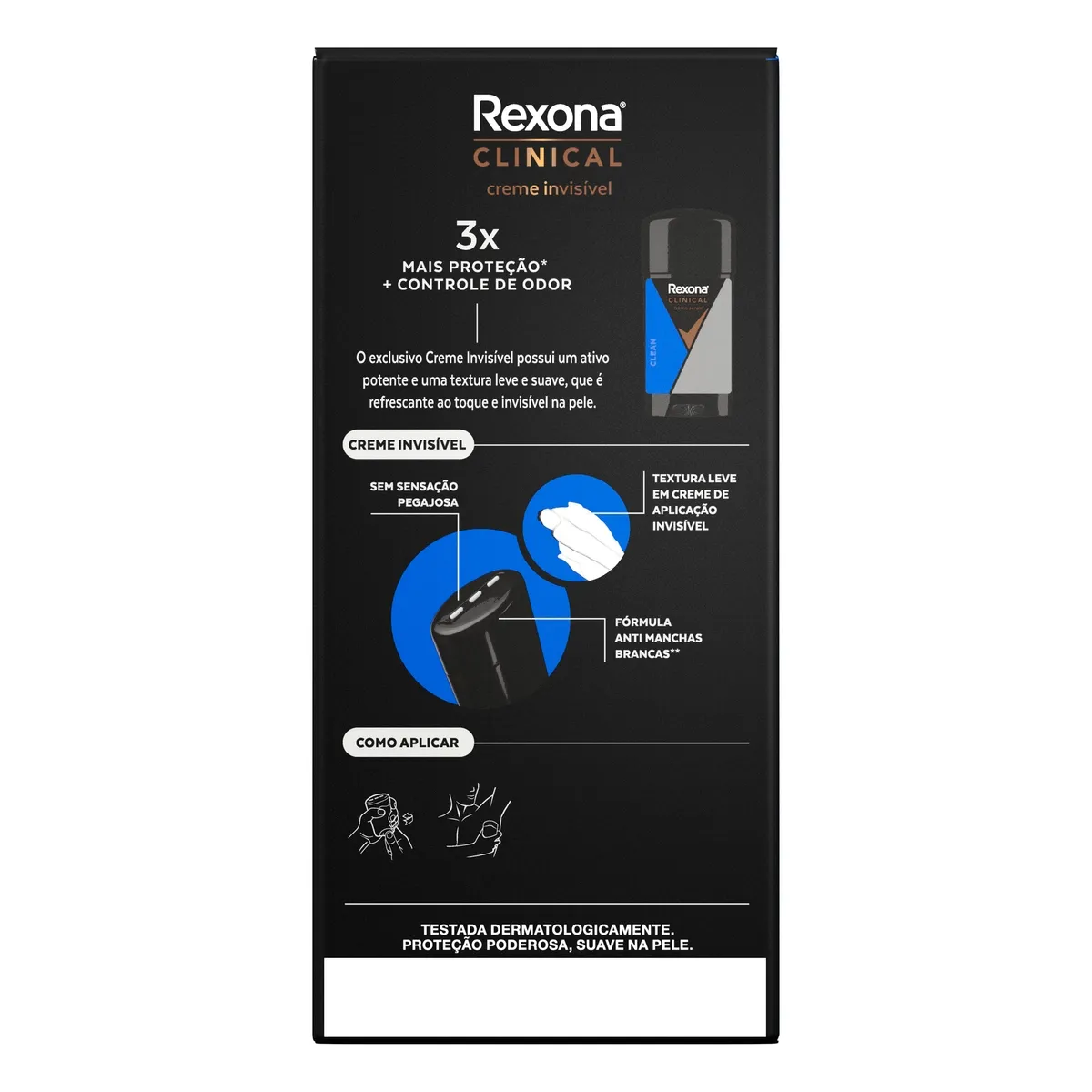 Desodorante Antitranspirante Rexona Clinical Clean 96h Creme 58g — foto 3