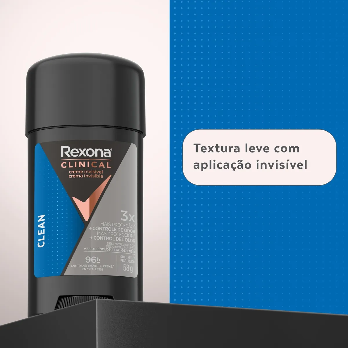 Desodorante Antitranspirante Rexona Clinical Clean 96h Creme 58g — foto 5