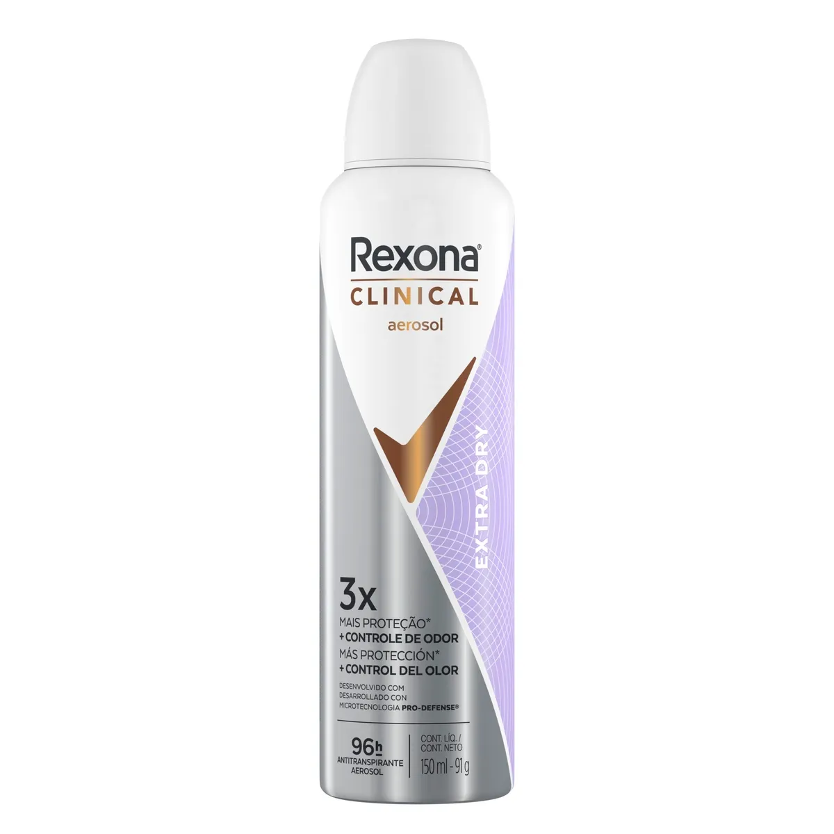 Desodorante Antitranspirante Rexona Clinical Extra Dry 96h Aerossol 150ml — foto 2