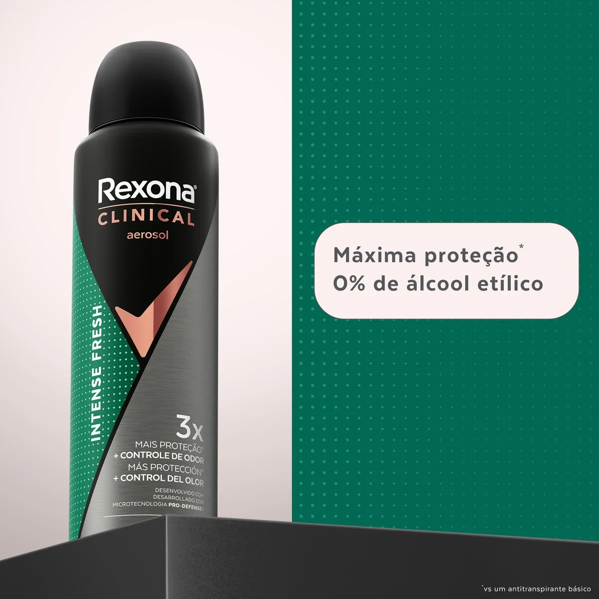 Desodorante Antitranspirante Rexona Clinical Intense Fresh 96h Aerossol 150ml — foto 4