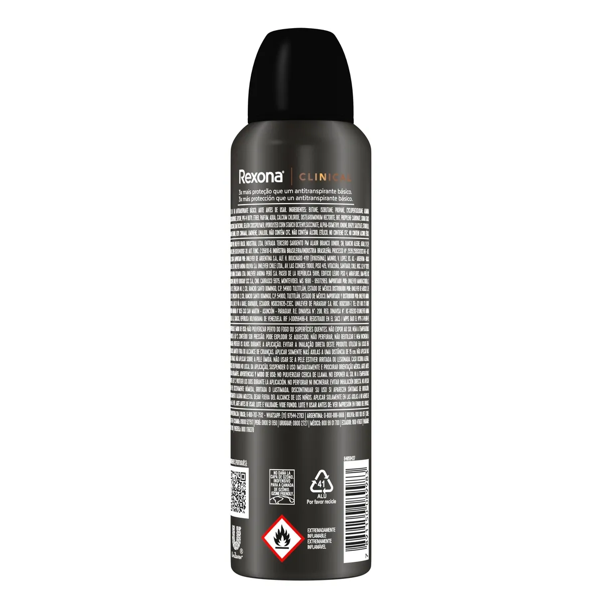 Desodorante Antitranspirante Rexona Clinical Intense Fresh 96h Aerossol 150ml — foto 2