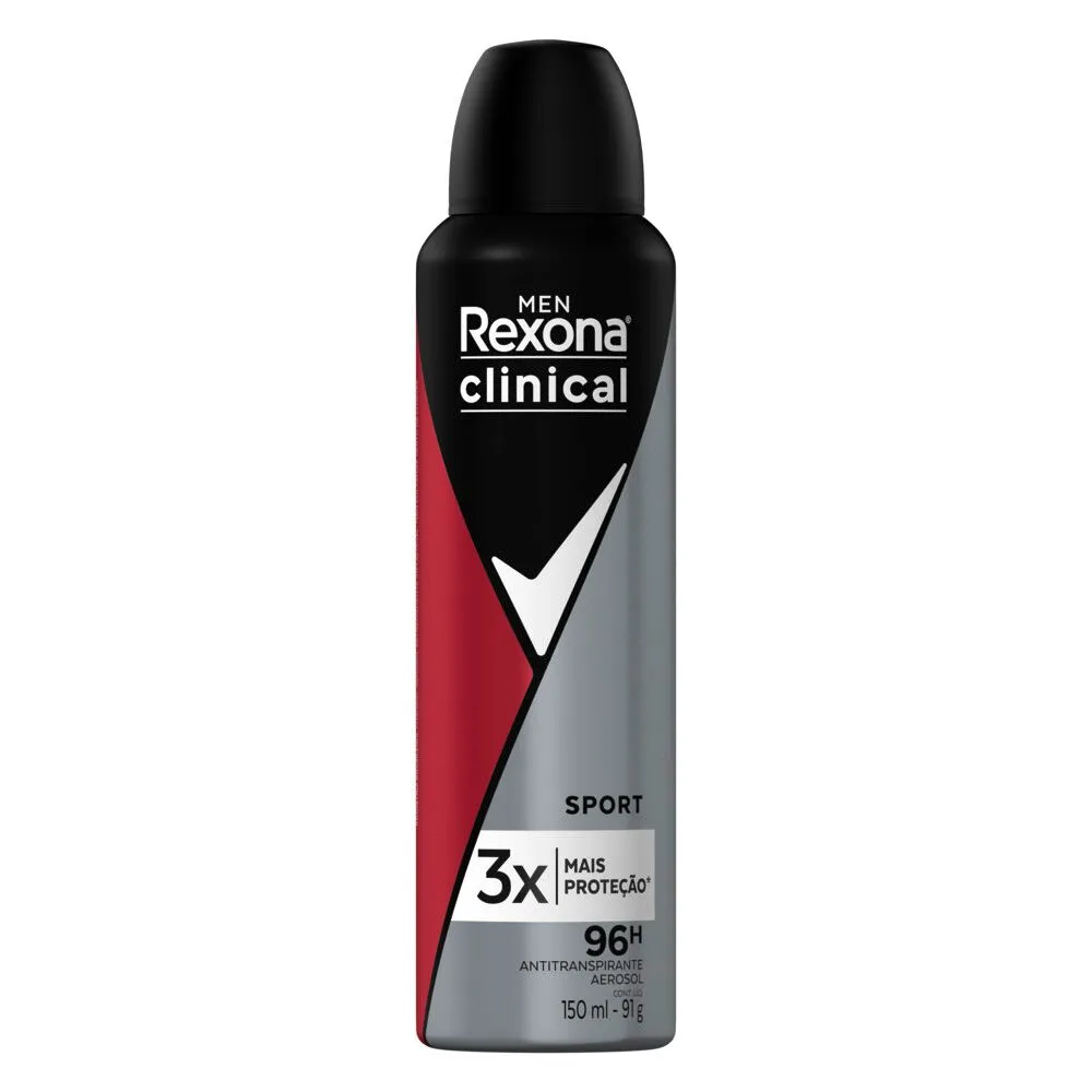 Desodorante Antitranspirante Rexona Clinical Sport 96h Aerossol 150ml — foto 2