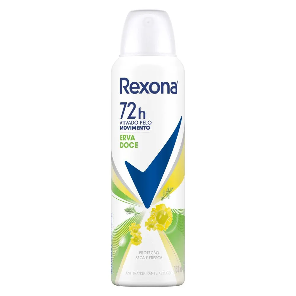 Desodorante Antitranspirante Rexona Erva Doce 72h Aerossol150ml — foto 2