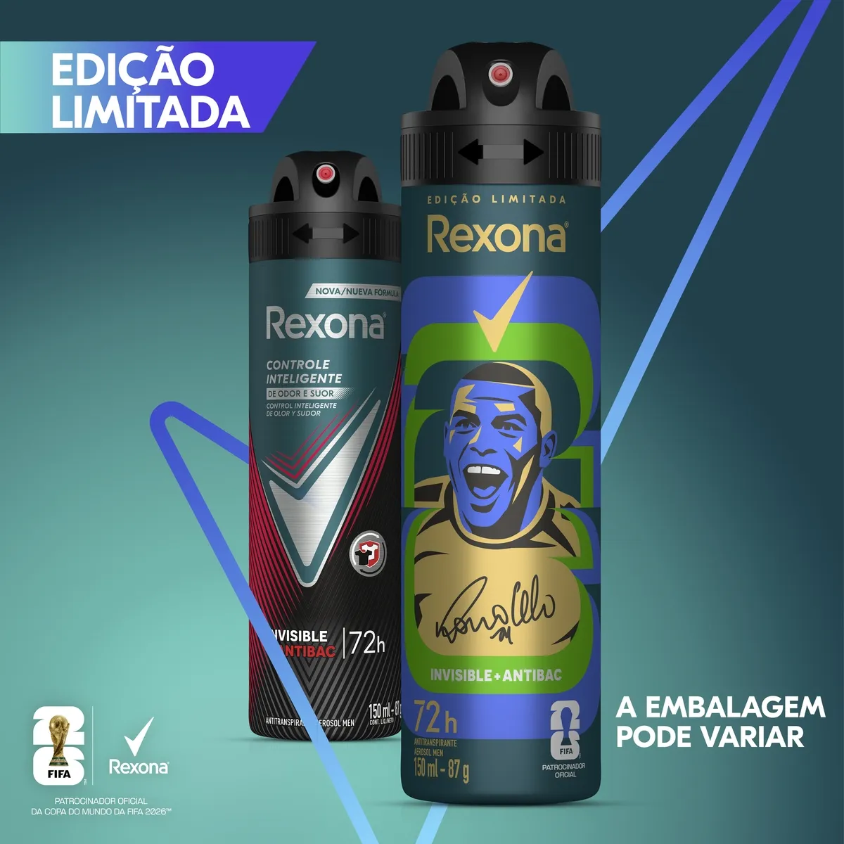 Desodorante Antitranspirante Rexona Men Antibacterial + Invisible 72h Aerossol 150ml — foto 4