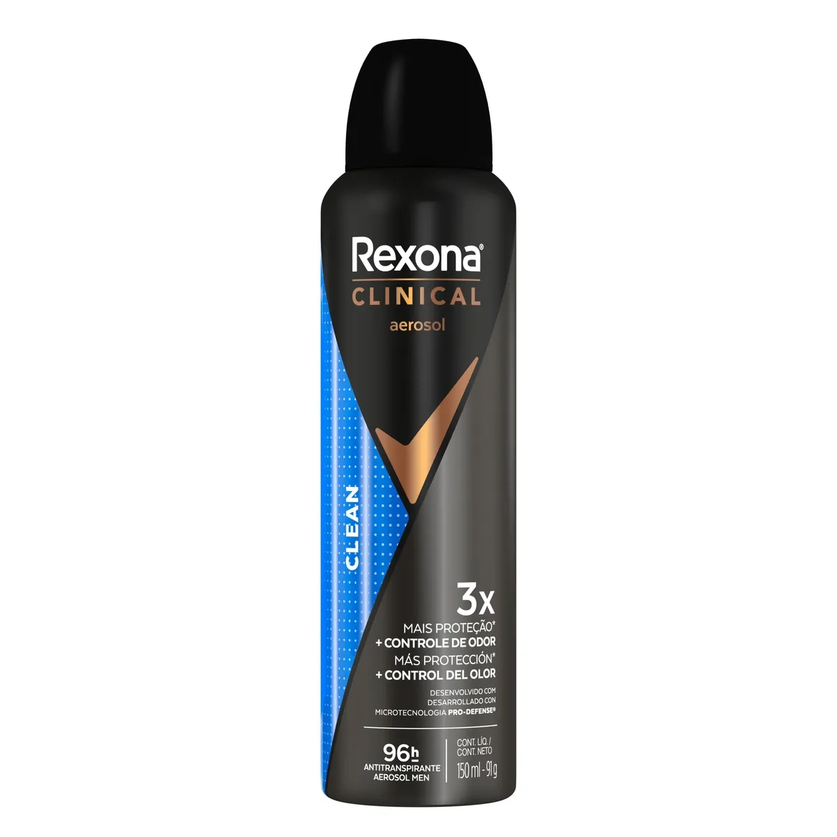 Desodorante Antitranspirante Rexona Men Clinical Clean 96h Aerossol 150ml — foto 2