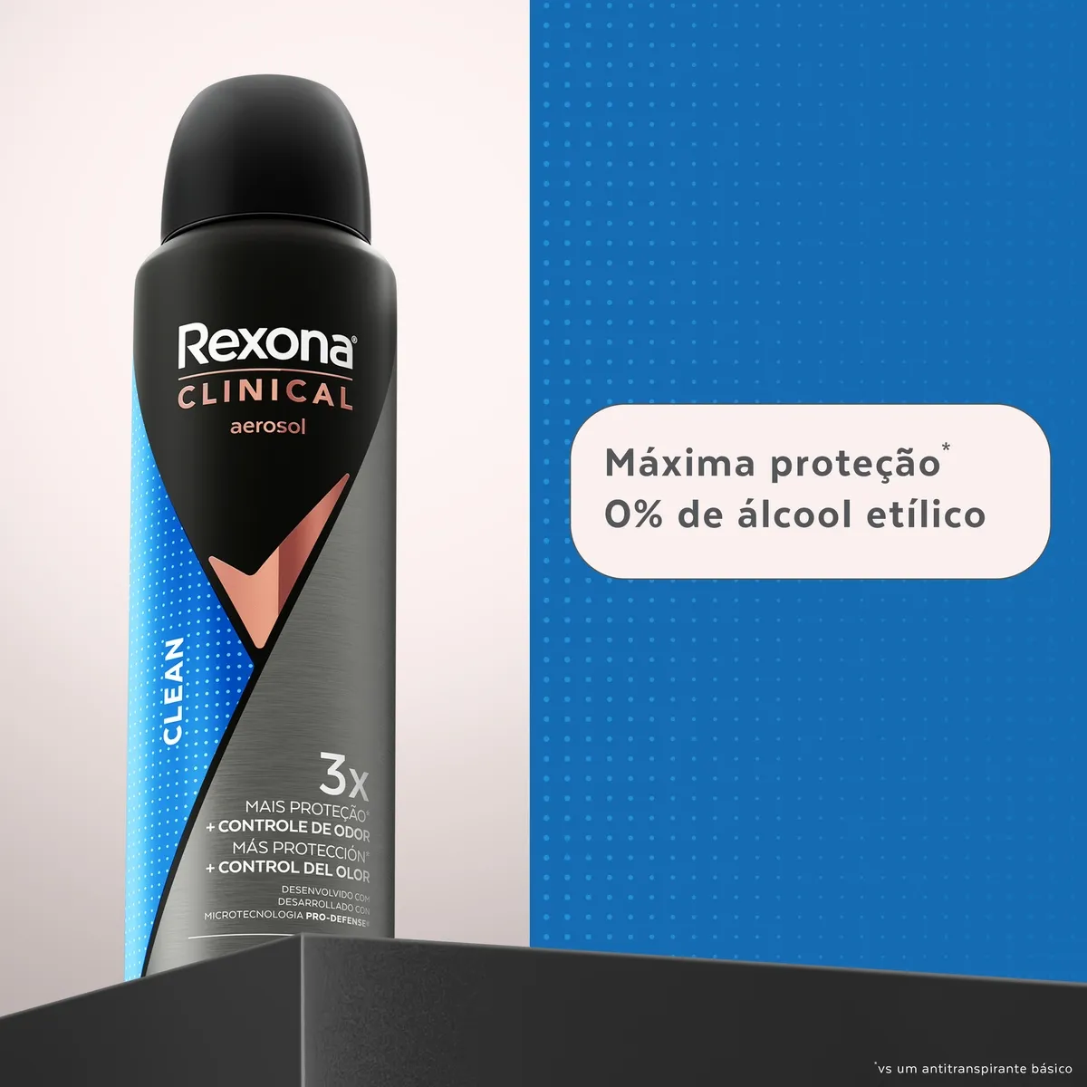 Desodorante Antitranspirante Rexona Men Clinical Clean 96h Aerossol 150ml — foto 5