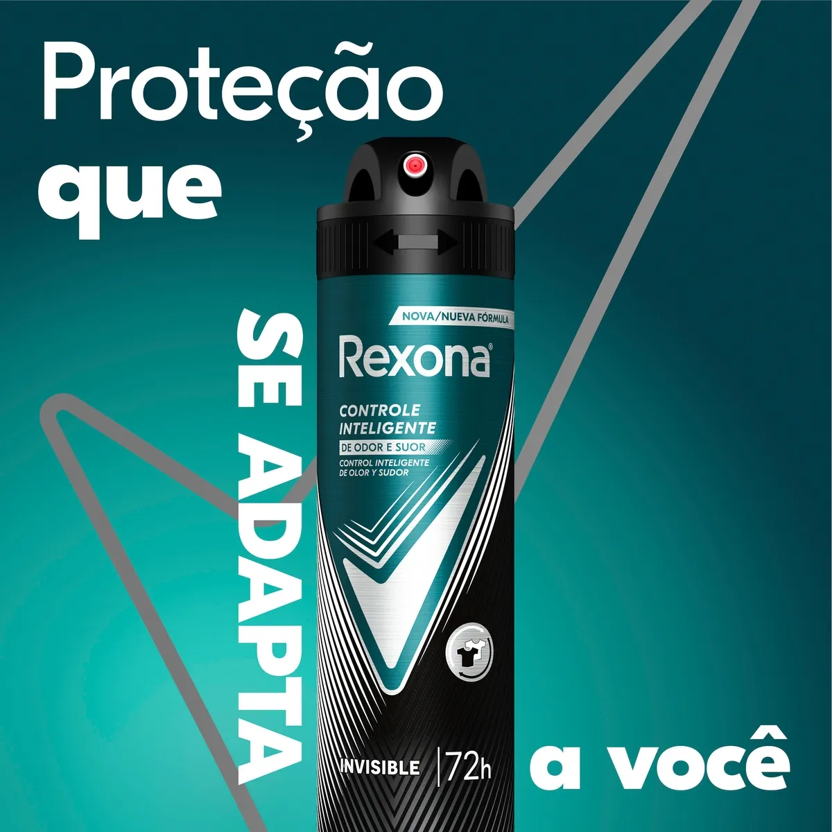 Desodorante Antitranspirante Rexona Men Invisible 72h Aerossol 150ml — foto 5