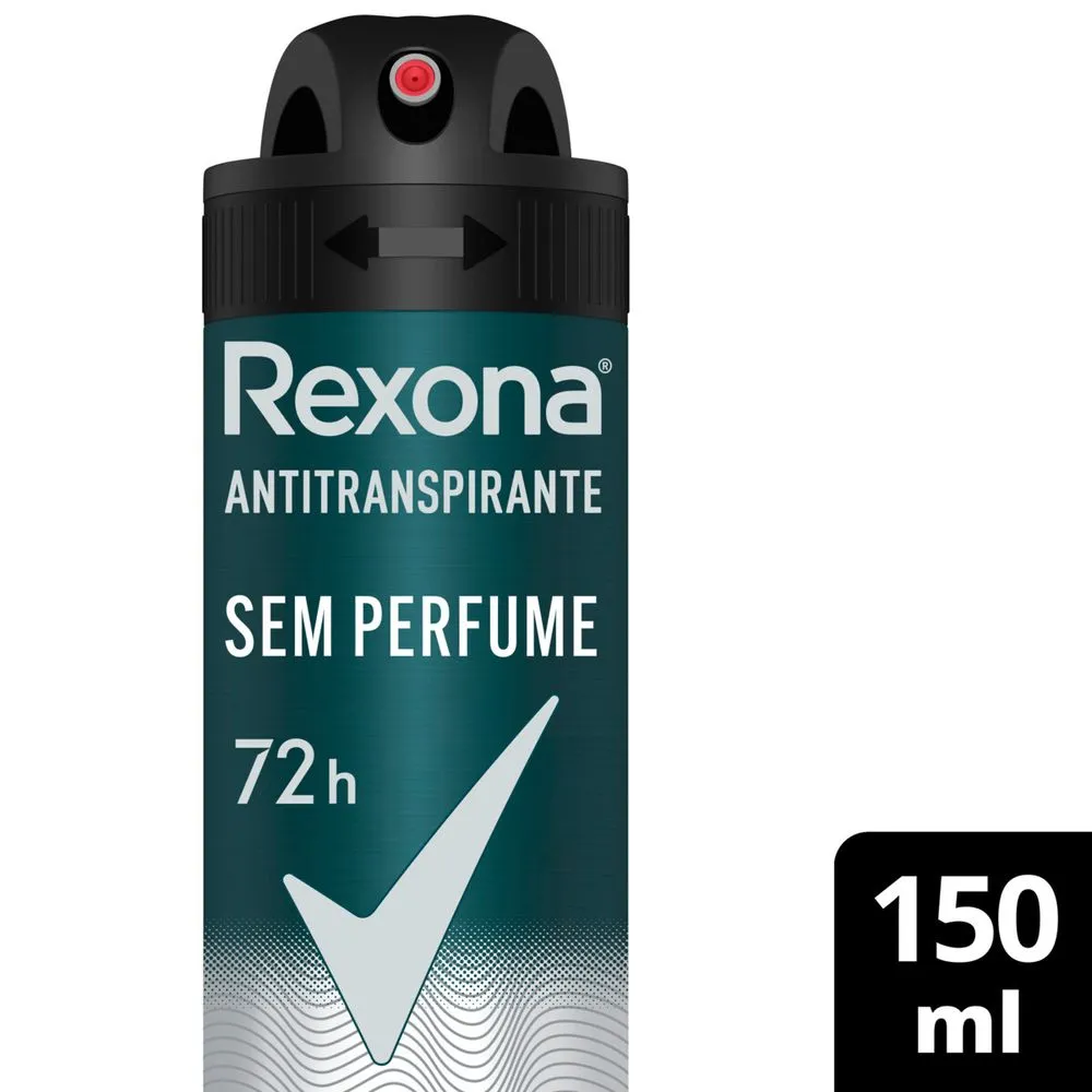 Desodorante Antitranspirante Rexona Men Sem Perfume 72h Aerossol 150ml