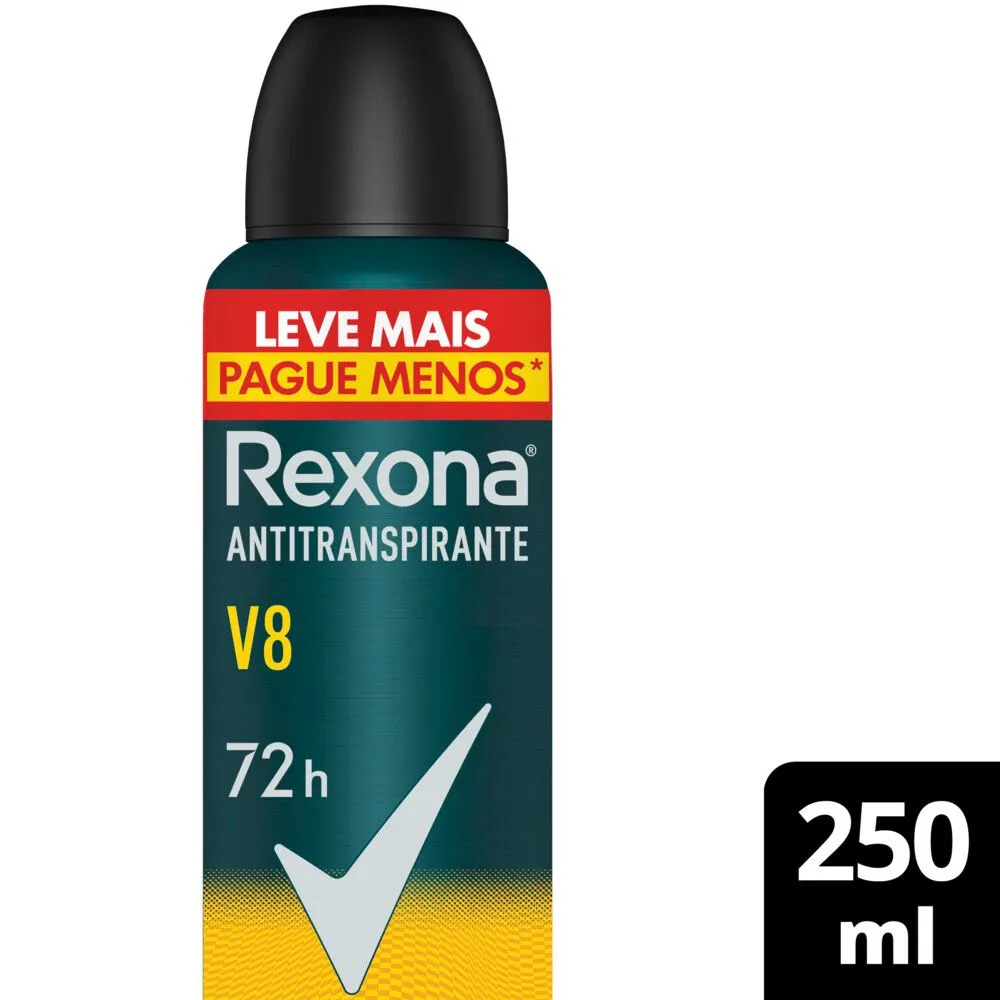 Desodorante Antitranspirante Rexona Men V8 72h Aerossol 250ml