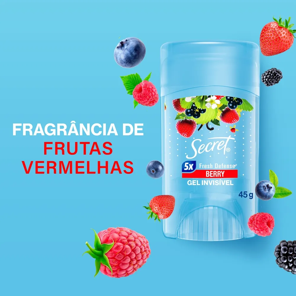 Desodorante Antitranspirante Secret Berry Gel Stick 45g — foto 4