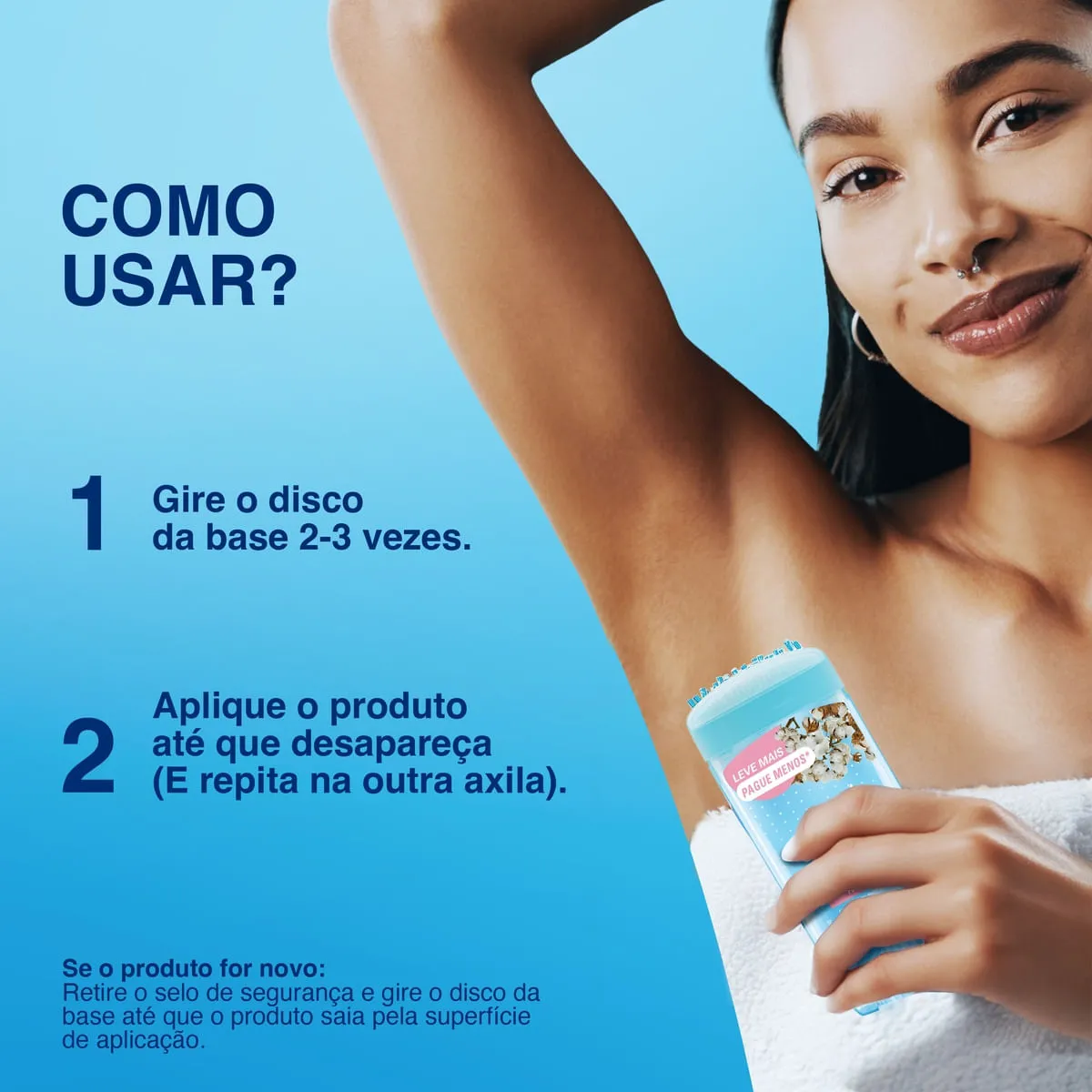 Desodorante Antitranspirante Secret Gel Invisivel Powder Protect Cotton 73g — foto 4
