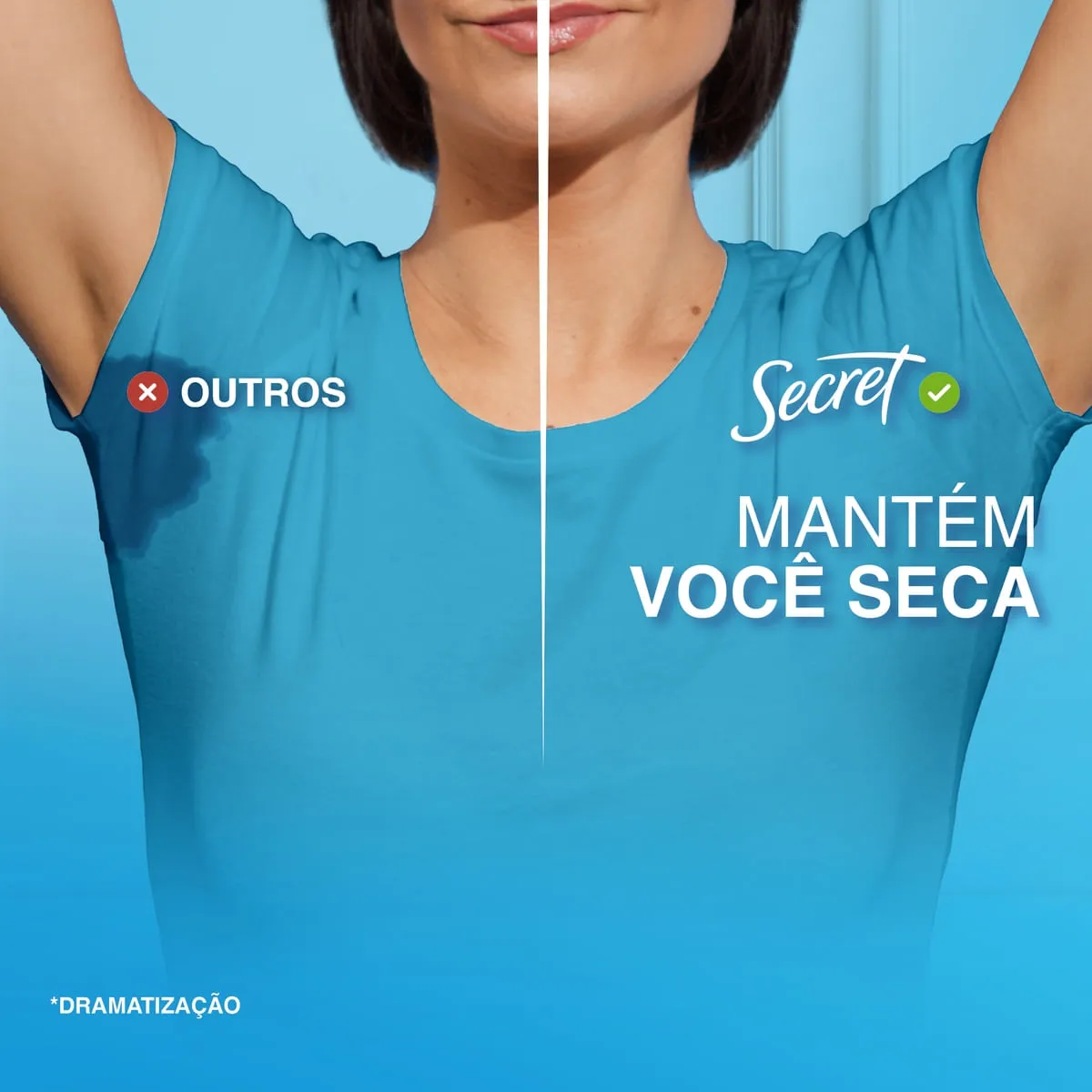 Desodorante Antitranspirante Secret Gel Invisivel Powder Protect Cotton 73g — foto 6