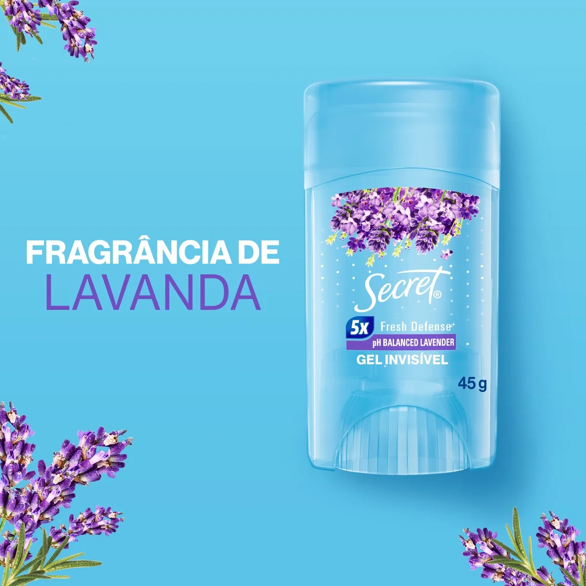 Desodorante Antitranspirante Secret pH Balanceado Lavanda Gel Stick 45g — foto 4