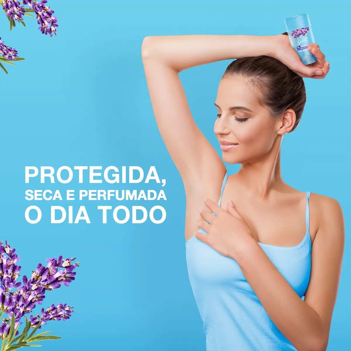Desodorante Antitranspirante Secret pH Balanceado Lavanda Gel Stick 45g — foto 5