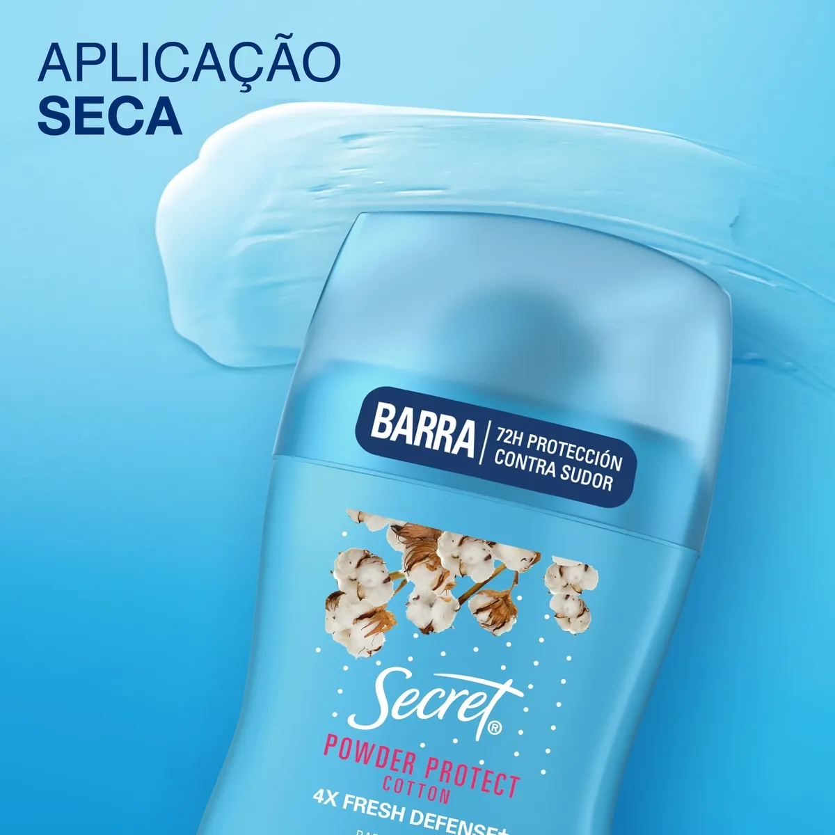 Desodorante Antitranspirante Secret Proteção de Algodão Stick 45g — foto 2
