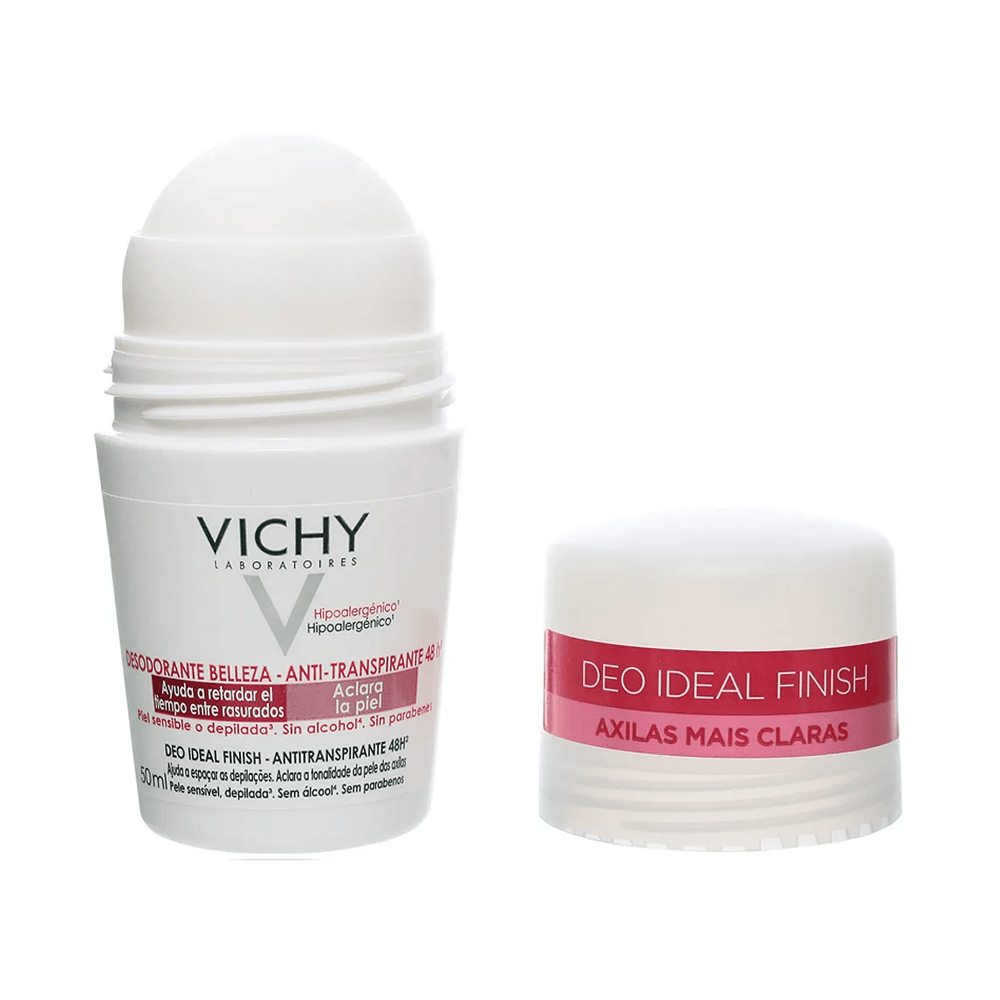 Desodorante Antitranspirante Vichy Ideal Finish 48h Roll-On 50ml