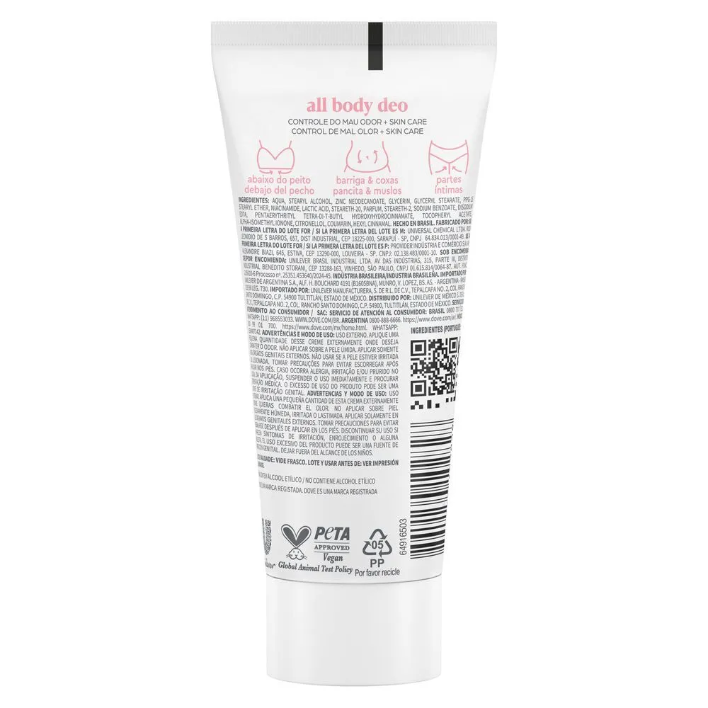 Desodorante Em Creme Dove Raspberry Rose All Body Deo 75g — foto 3