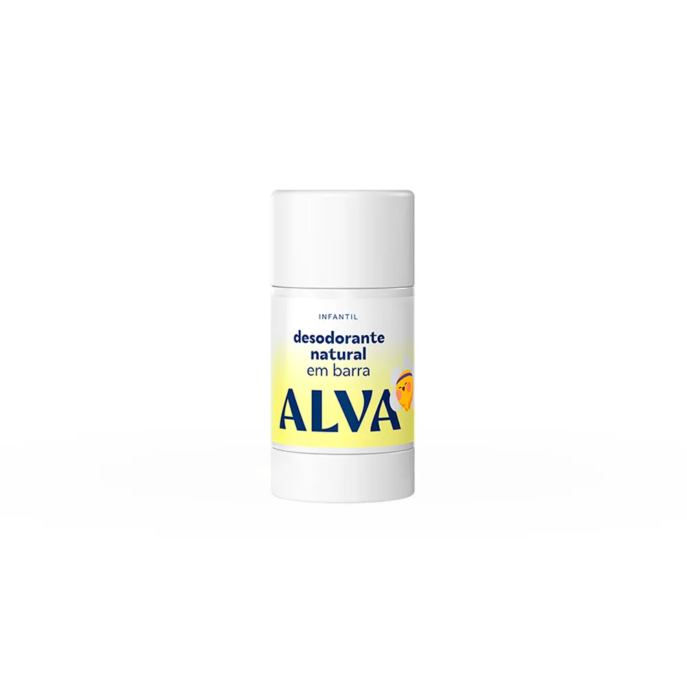 Desodorante Infantil Alva Natural Em Barra Natural 12h 33g