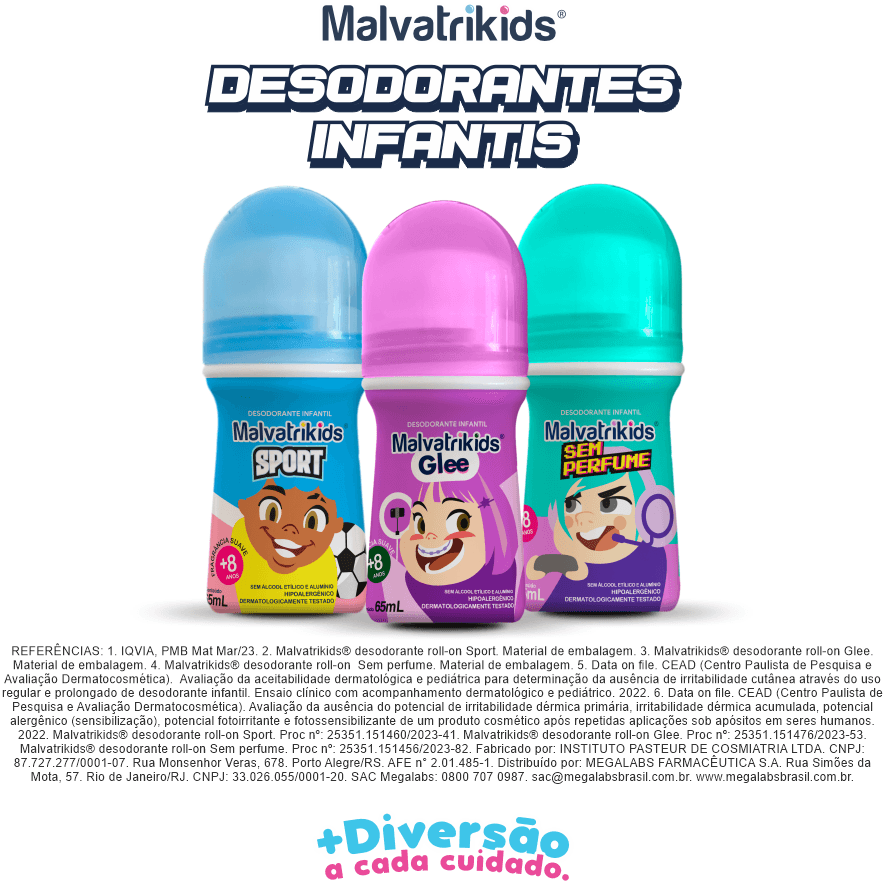 Desodorante Infantil Malvatrikids +8 anos Sem Perfume Roll On 65ml — foto 4