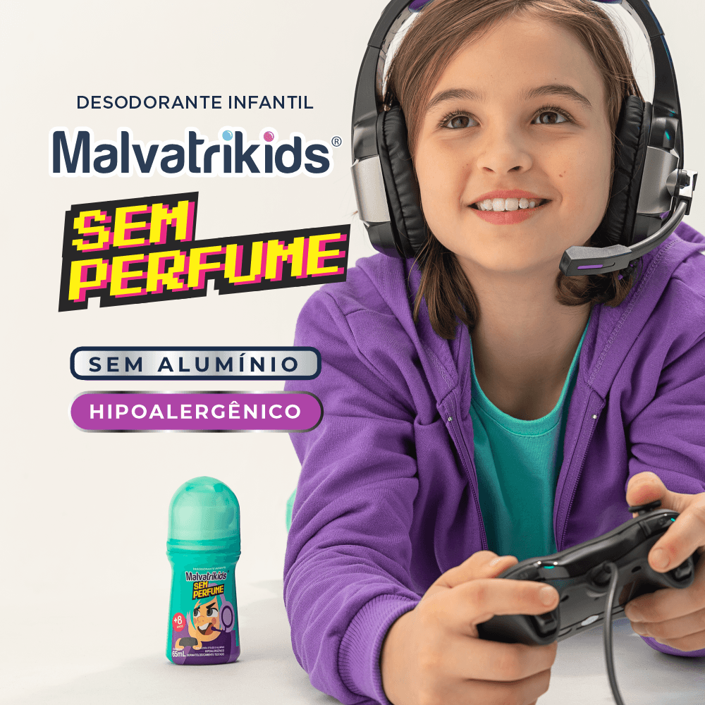 Desodorante Infantil Malvatrikids +8 anos Sem Perfume Roll On 65ml — foto 2
