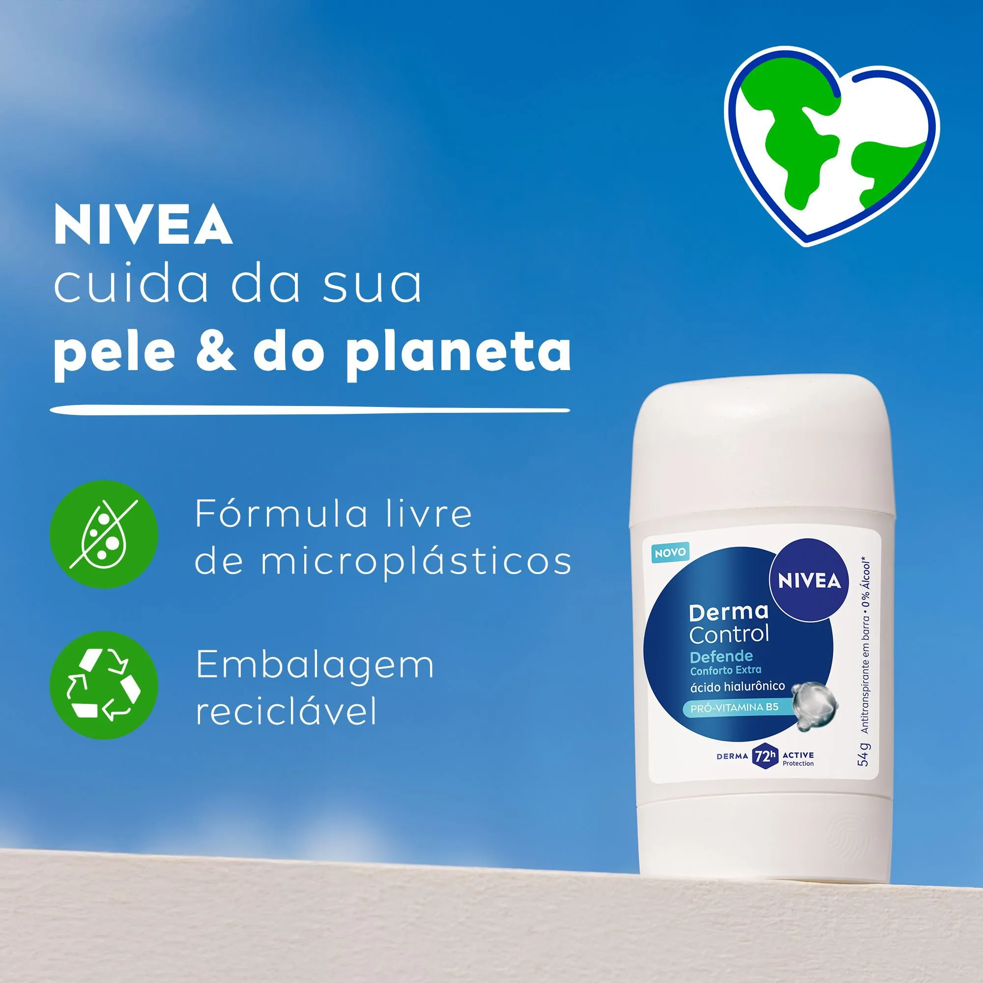 Desodorante Nivea Antitranspirante Derma Control 72h Stick 54g — foto 9