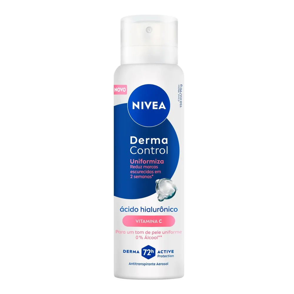 Desodorante Nivea Derma Control Uniformiza Reduz Marcas Escurecidas Ácido Hialuronico Aerosol 150ml