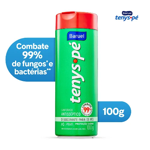 Desodorante para os Pés Tenys Pé Canforado Antisséptico Pó 100g