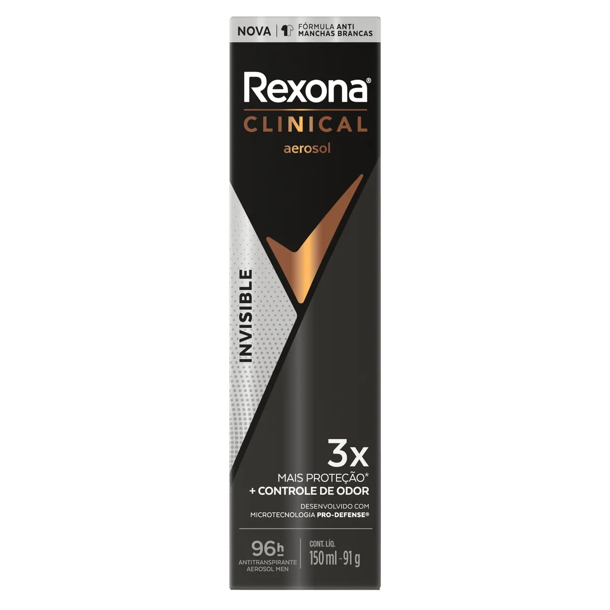 Desodorante Rexona Clinical Invisible Men Aerosol 150ml — foto 2