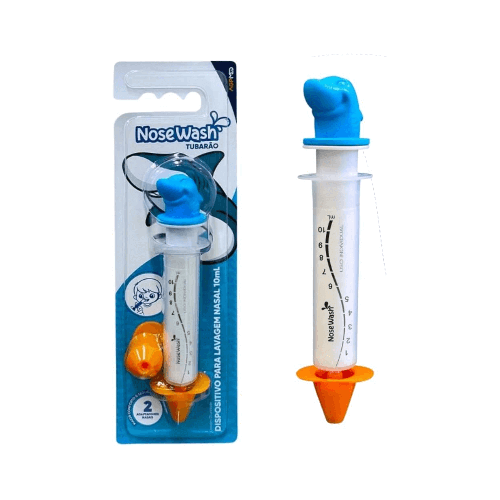 Dispositivo de Lavagem Nasal Nosewash Tubarão 10ml + 2 Adaptadores — foto 4