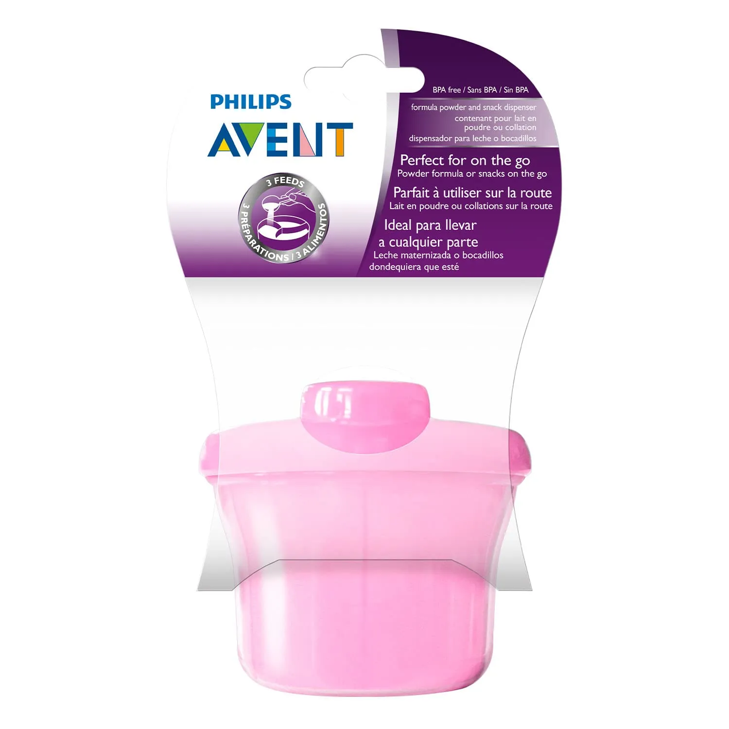 Dosador de Leite em Pó Philips Avent Rosa 260ml 1 Unidade