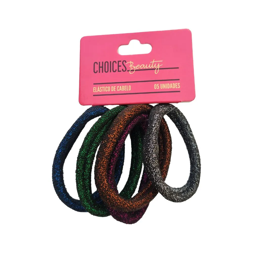 Elastico Cabelos Penduricalhos Falesias 5 Unidades