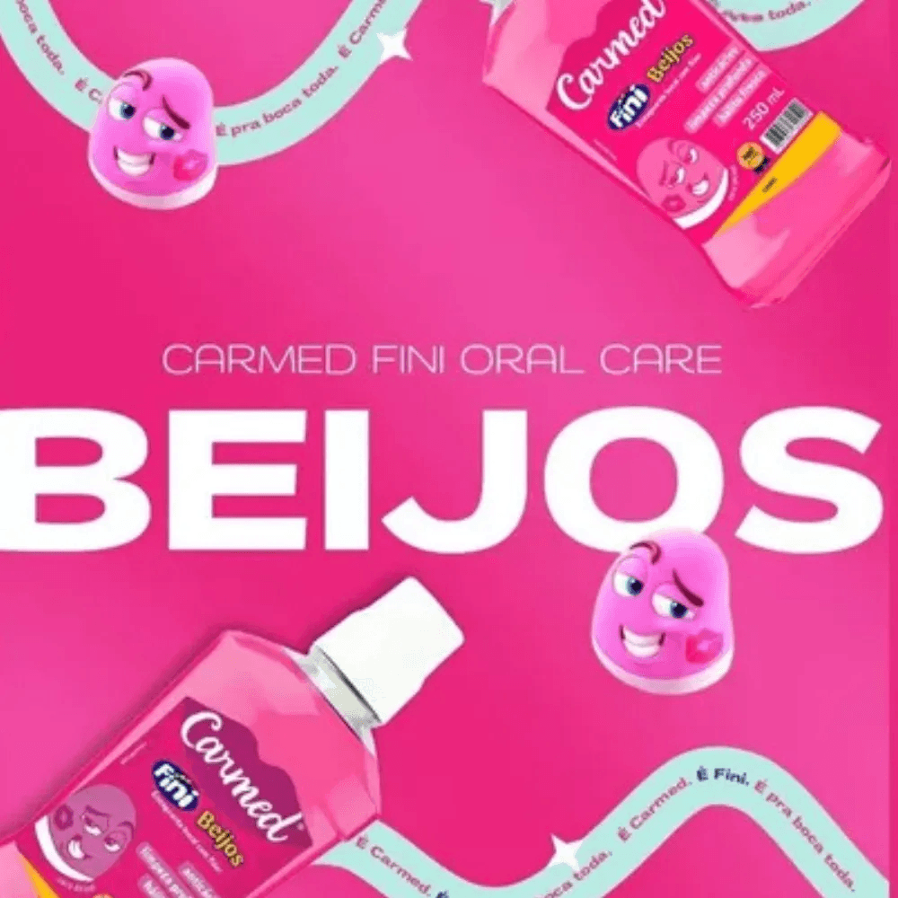 Enxaguante Bucal Carmed Fini Beijos com Flúor Zero Álcool 250ml — foto 3