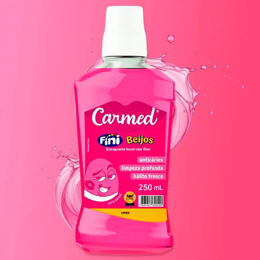 Enxaguante Bucal Carmed Fini Beijos com Flúor Zero Álcool 250ml — foto 4