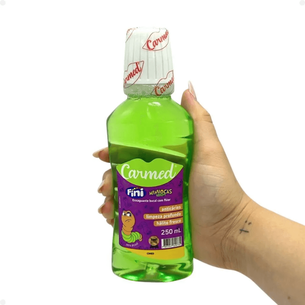 Enxaguante Bucal Carmed Fini Minhocas com Flúor Zero Álcool 250ml — foto 4