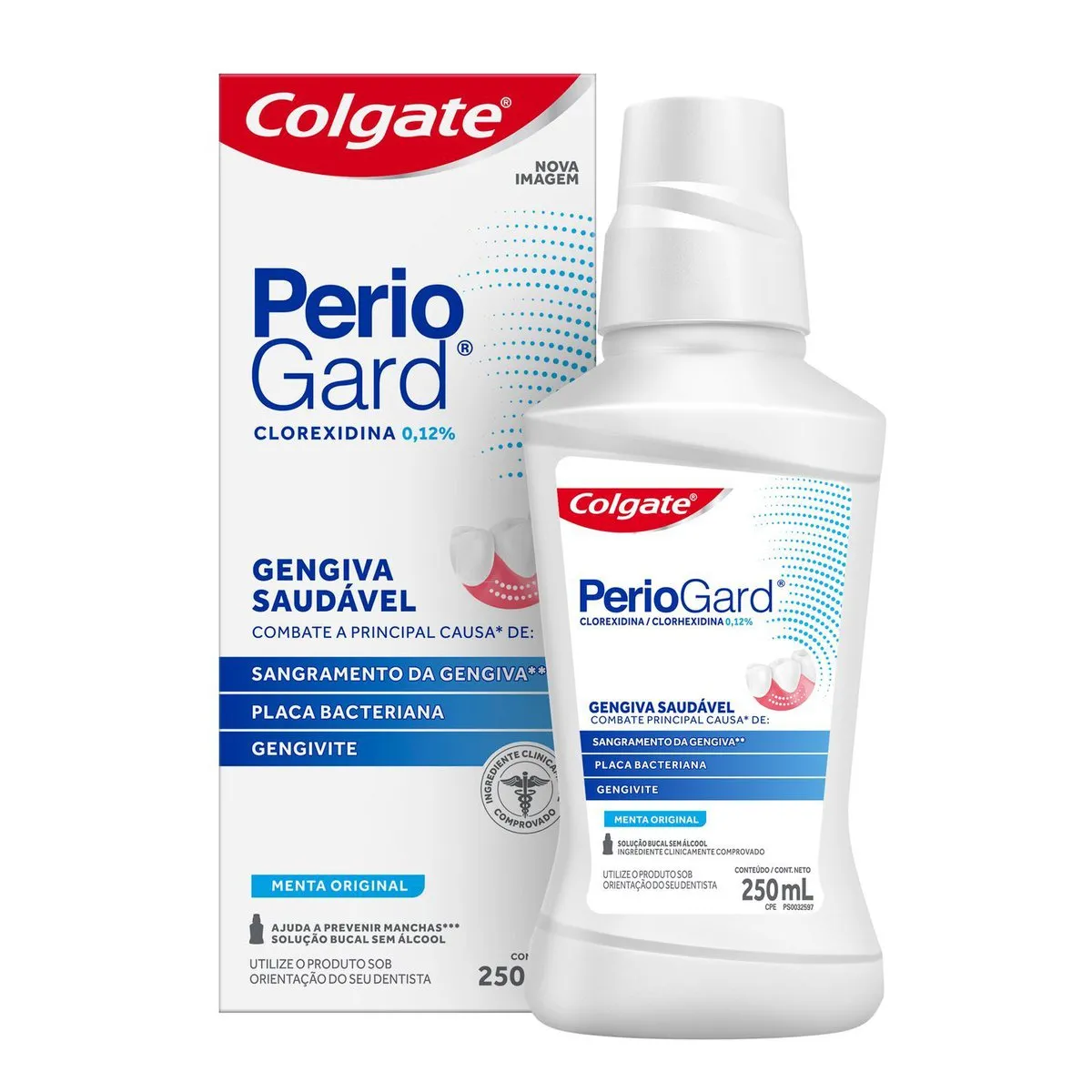 Enxaguante Bucal Colgate Periogard Sem Álcool Sabor Menta Original 250ml
