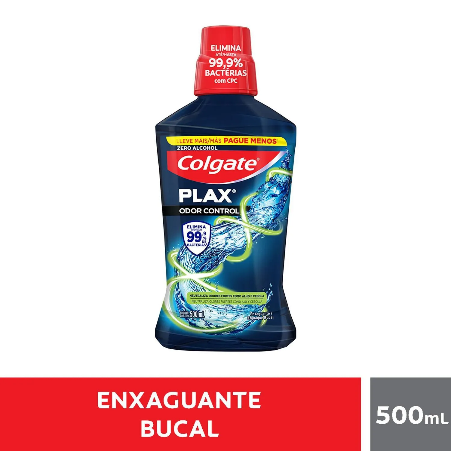 Enxaguante Bucal Colgate Plax Odor Control Zero Álcool 500ml — foto 3