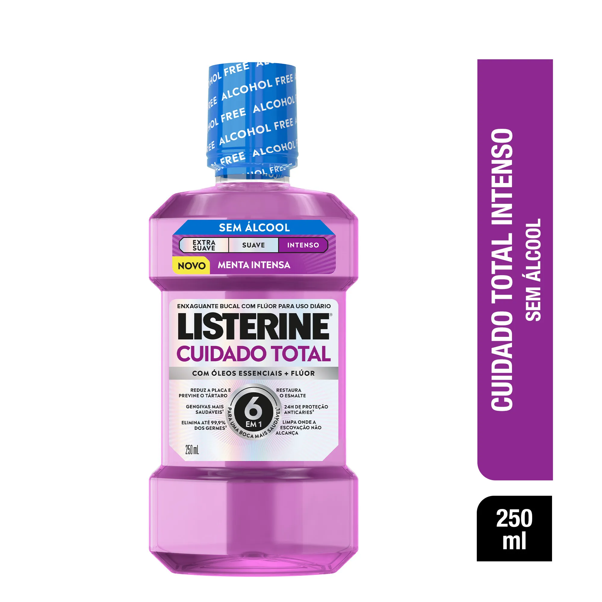 Enxaguante Bucal Listerine Zero Álcool Intensa Cuidado Total 250ml
