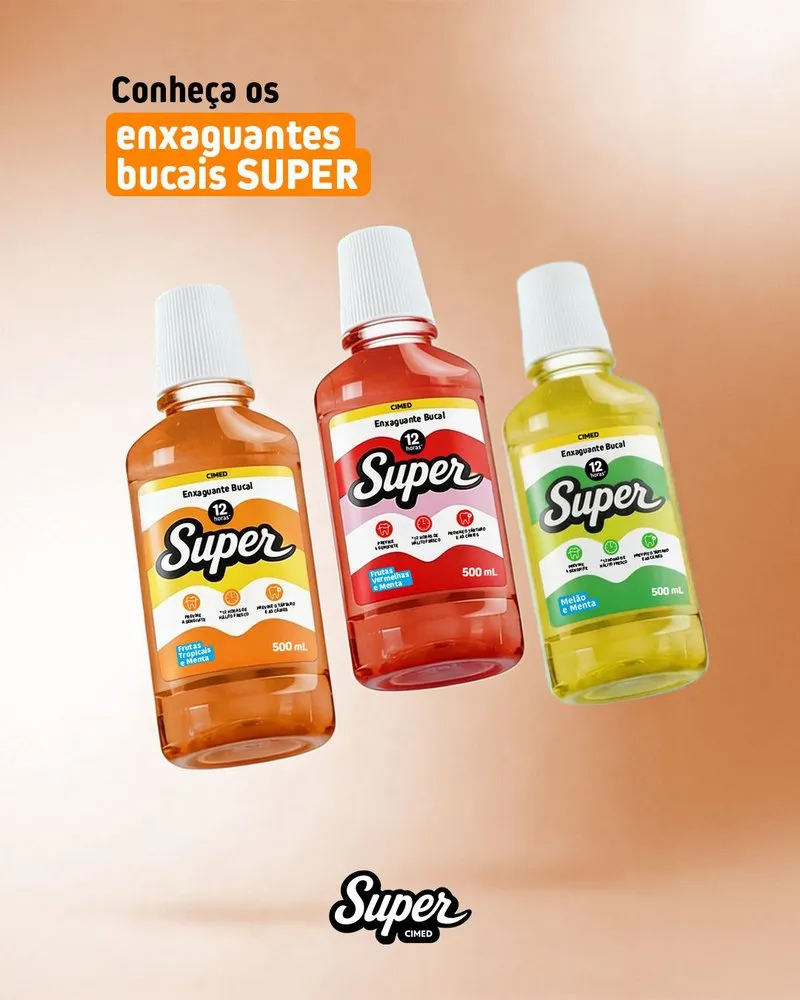 Enxaguante Bucal Super 12h Frutas Vermelhas e Menta 500ml — foto 3