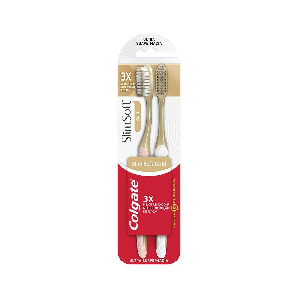 Escova de Dente Colgate Slim Soft Gold 2 unid