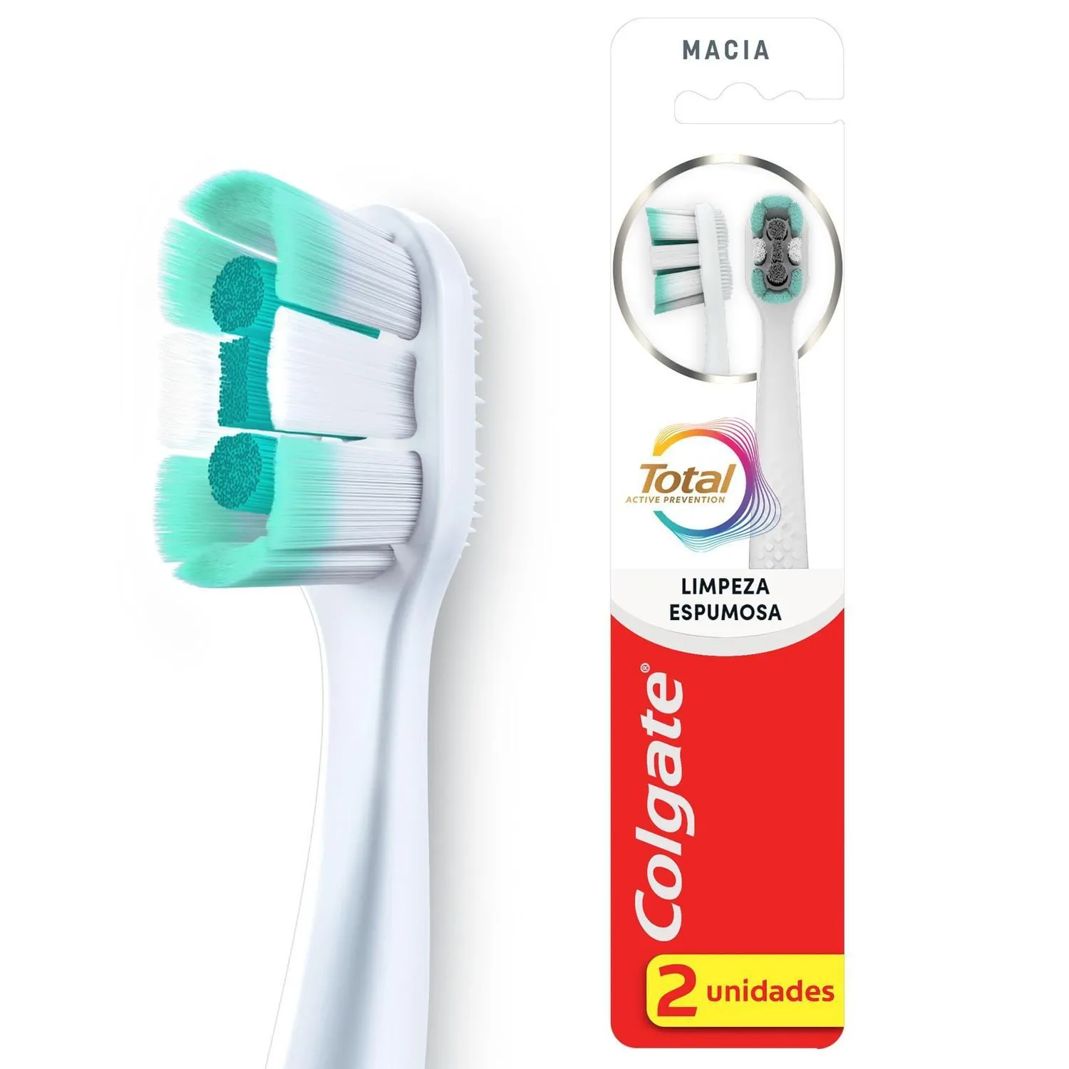 Escova Dental Colgate Total Limpeza Espumosa Cerdas Macia 2 Unidades — foto 7
