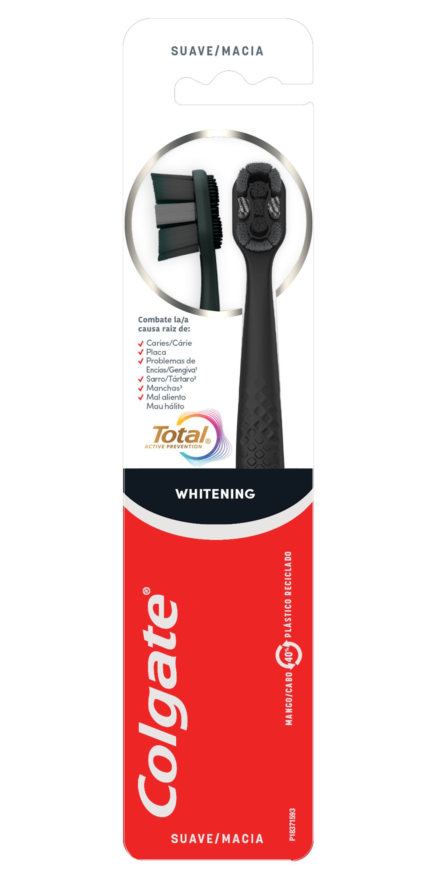 Escova Dental Colgate Total Whitening Cerdas Macias 2 Unidades — foto 2